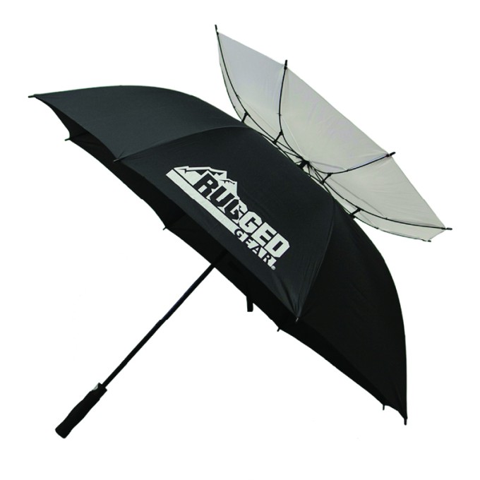 Black and White Wind Resistant Umbrella