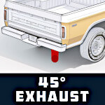 Single Rear Exhaust 45° 